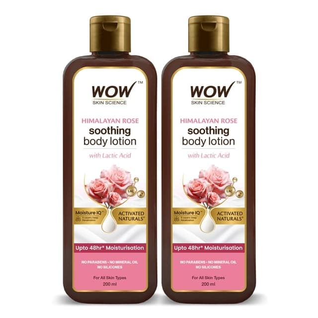 Wow Skin Science Himalayan Rose with Lactic Acid Body Lotion - Pack of 2