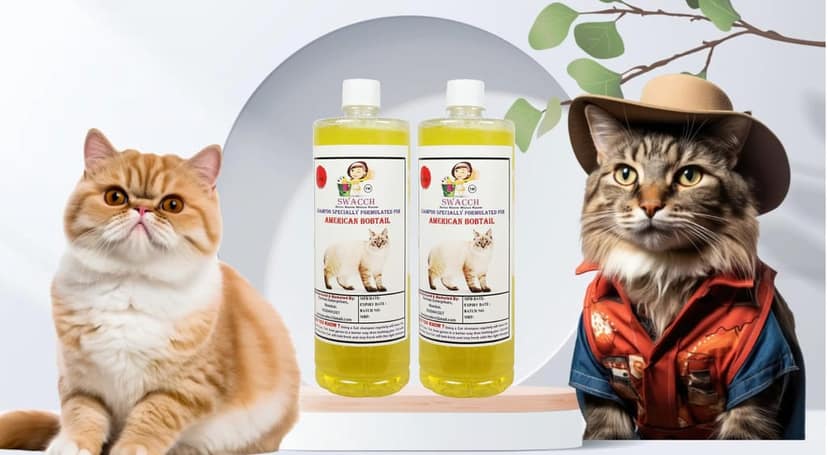 Swacch Shampoo Specially Formulated for American Bobtail (1 Litre) (Pack of 2) Lemon