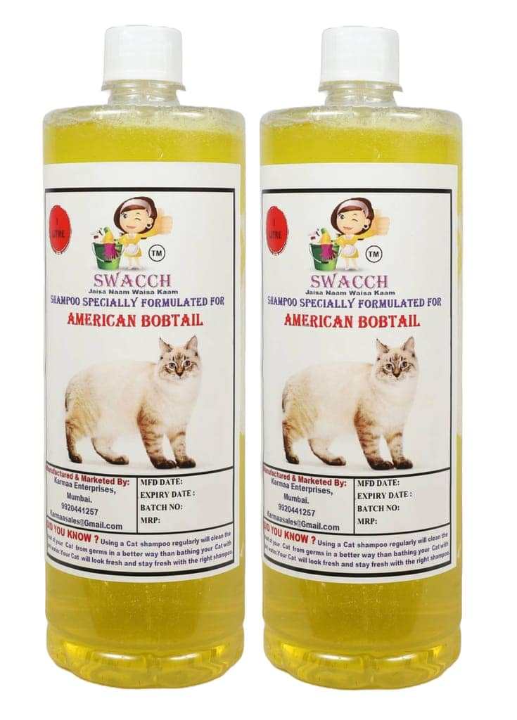 Swacch Shampoo Specially Formulated for American Bobtail (1 Litre) (Pack of 2) Lemon view 2