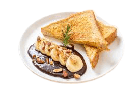 Veg Chocolate & Banana Toast