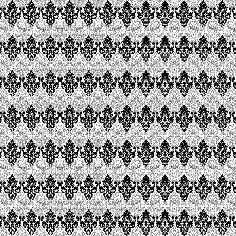 AIRWILL 100% Cotton Damask Pattern 6 Seater Rectangle Table Cover Sized, 56x71 inches (Black,White, Pack of 1) view 2