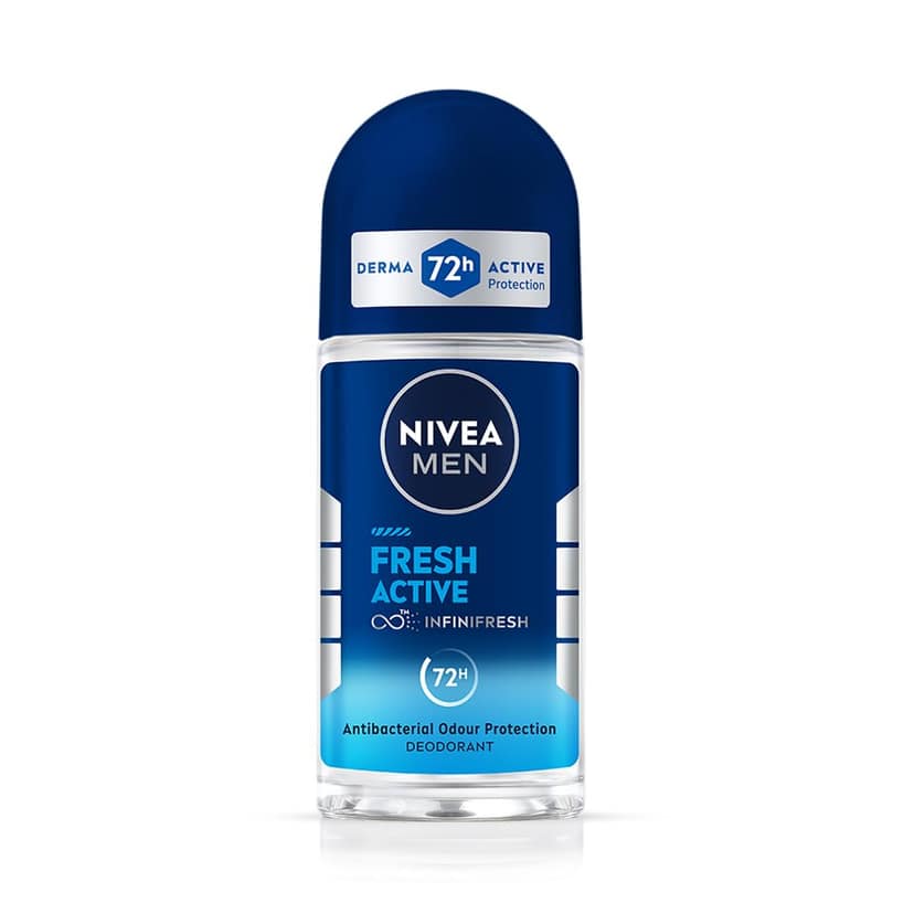 Nivea Men Roll On Deodorant - Fresh Active, For Men, 50 Ml Can