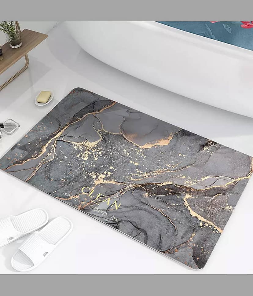 GEEO Anti-skid Rubber Bath Mat 40x60 cm ( Pack of 1 ) - Assorted view 2