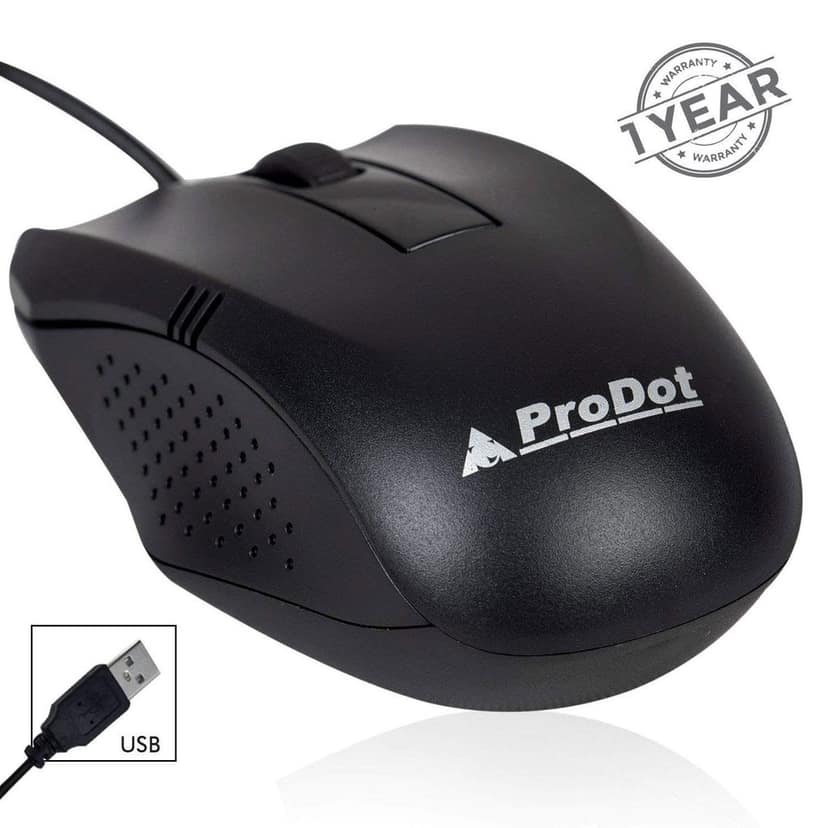 Prodot 3D Optical Mouse Set of 5 - Black view 2