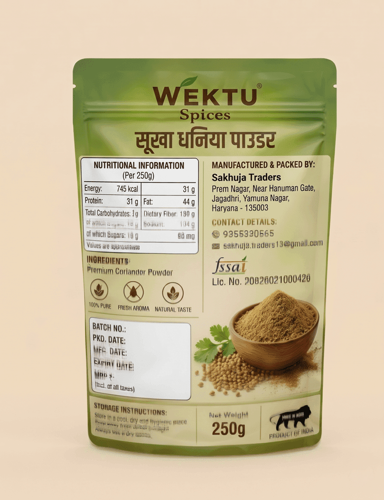 WEKTU Spices Dry Coriander Powder. view 2