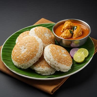 Idiyappam (3 Piece) With Chicken Curry