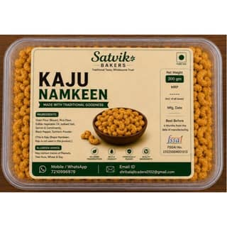 Satvik Bakers Kaju Namkeen - 200 gm