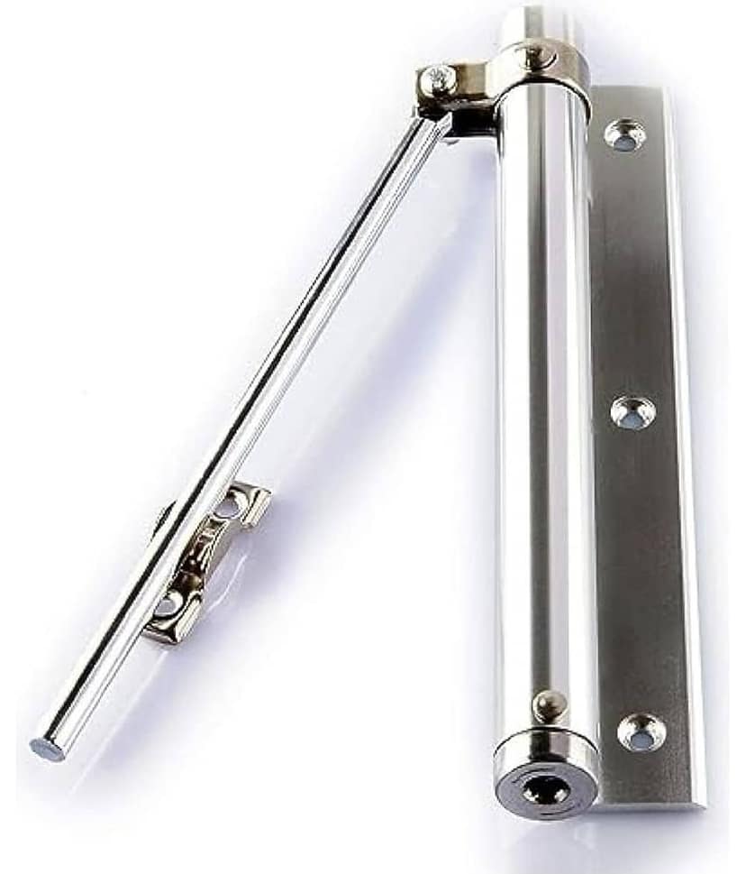 GEEO Spring Door Closers for Light Weight Door, Residential/Commercial Purpose with Fitting Set (Color Silver) view 2