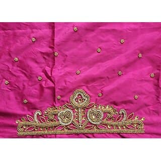 OMSAIFAB Cotton Silk Embellished Blouse Material view 2