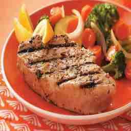 Grilled tuna steak