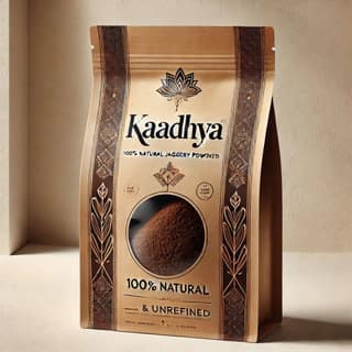 "Kaadhya Organic Jaggery Powder - 100% Natural, Unrefined, Vegan Sweetener" Pack of 2