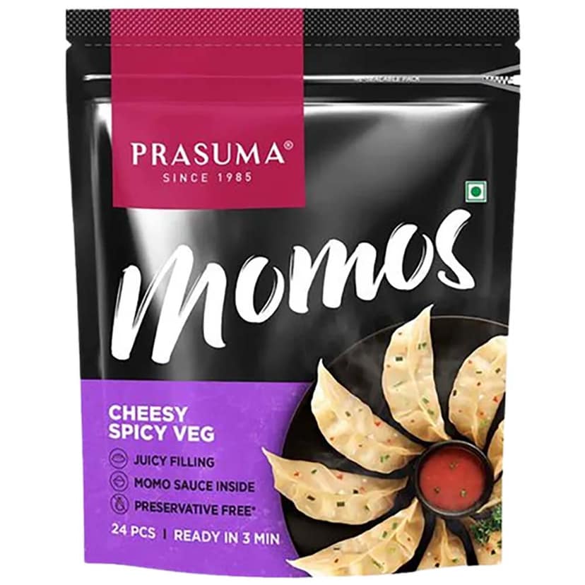 Prasuma Momos Cheesy Spicy Veg, 1 Pc