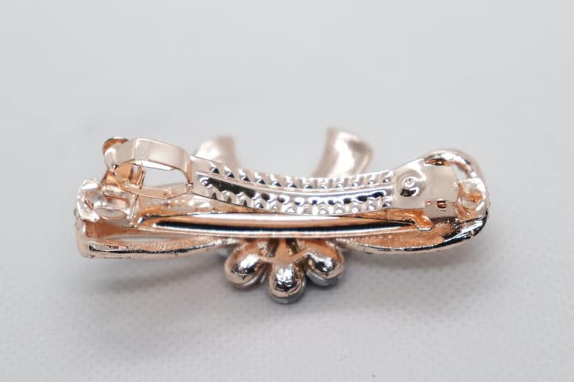Rhinestone studded hair clip view 2
