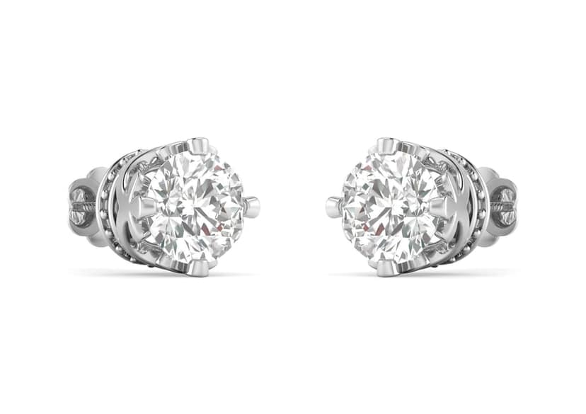 Coronet Solitaire Studs view 2