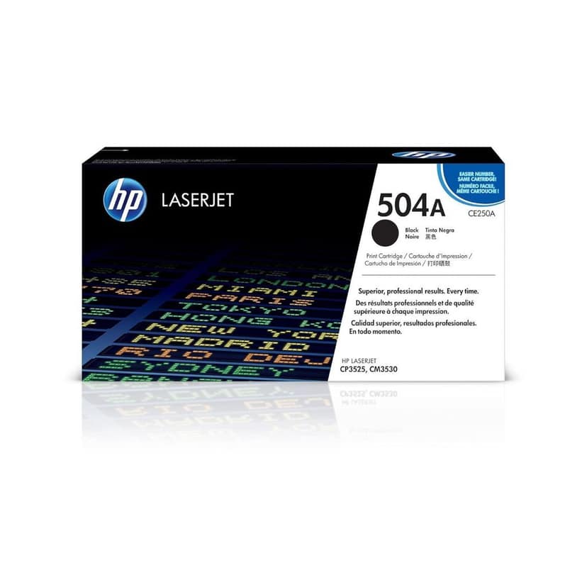 HP 504A Black Original LaserJet Toner Cartridge (CE250A) view 2