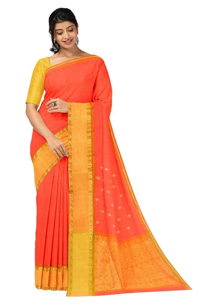 APCO Handloom (A Andhra Pradesh Govt Emporium)- Women's Traditional Pure Handloom Madhavaram Cotton Saree | A0106MDVRM