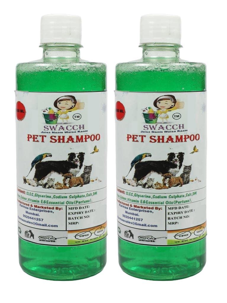 SWACCH PET Shampoo (500ml) (Combo Pack of 2) NEEM ALOVERA view 2