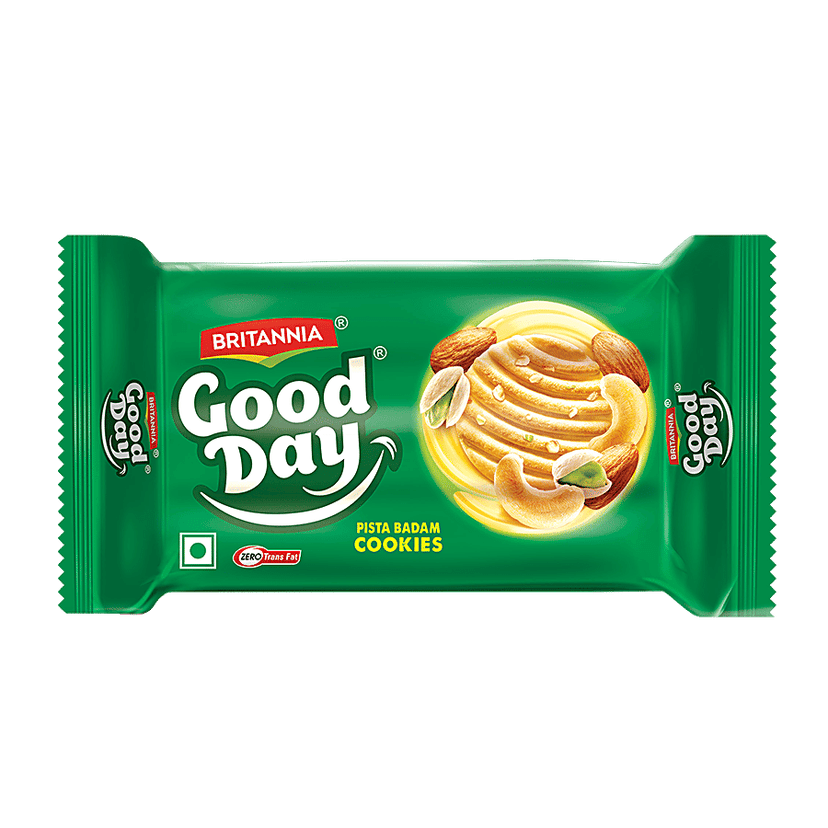 Britannia Good Day Pista Badam Cookies, 200 g Pouch