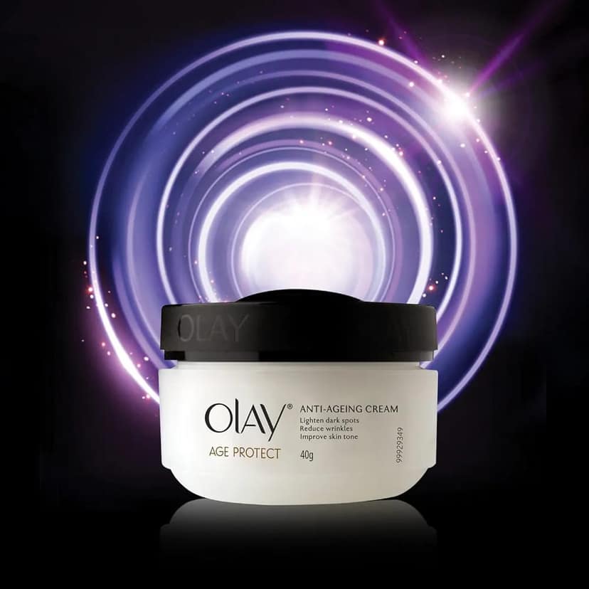 Olay Age Protect Anti-Ageing Cream, Lightens Dark Spots & Reduces Wrinkles With Salicylic Acid & BHA (40g) view 2
