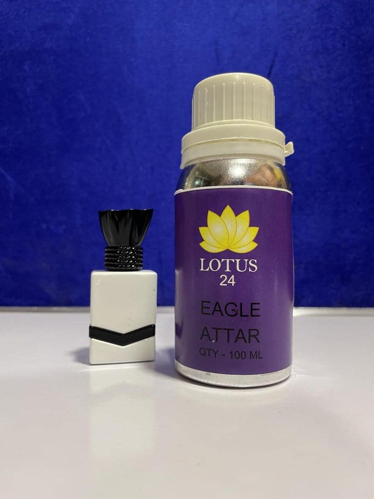 LOTUS24 Eagle Attar 3.4 fl. oz. (100ml) + Free 0.2 fl. oz. (6ml) | Bold Woody & Musky Aroma | Long-Lasting Alcohol-Free Perfume Oil view 2