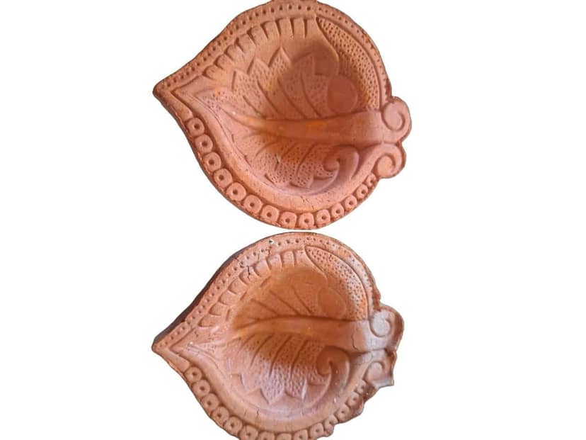 Handmade Clay Diya Set of 2 view 2