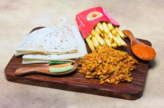 Rumali Peri-peri Chicken Shawarma Plate With Fries