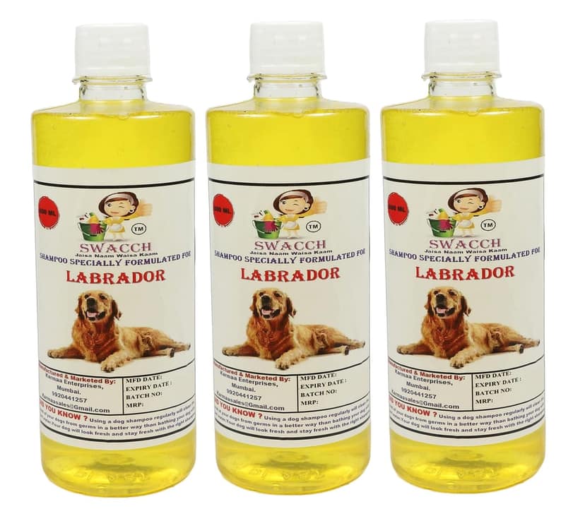 SWACCH Shampoo Specially FORMULATED for Labrador (500ML) (Pack of 3) Lemon view 2