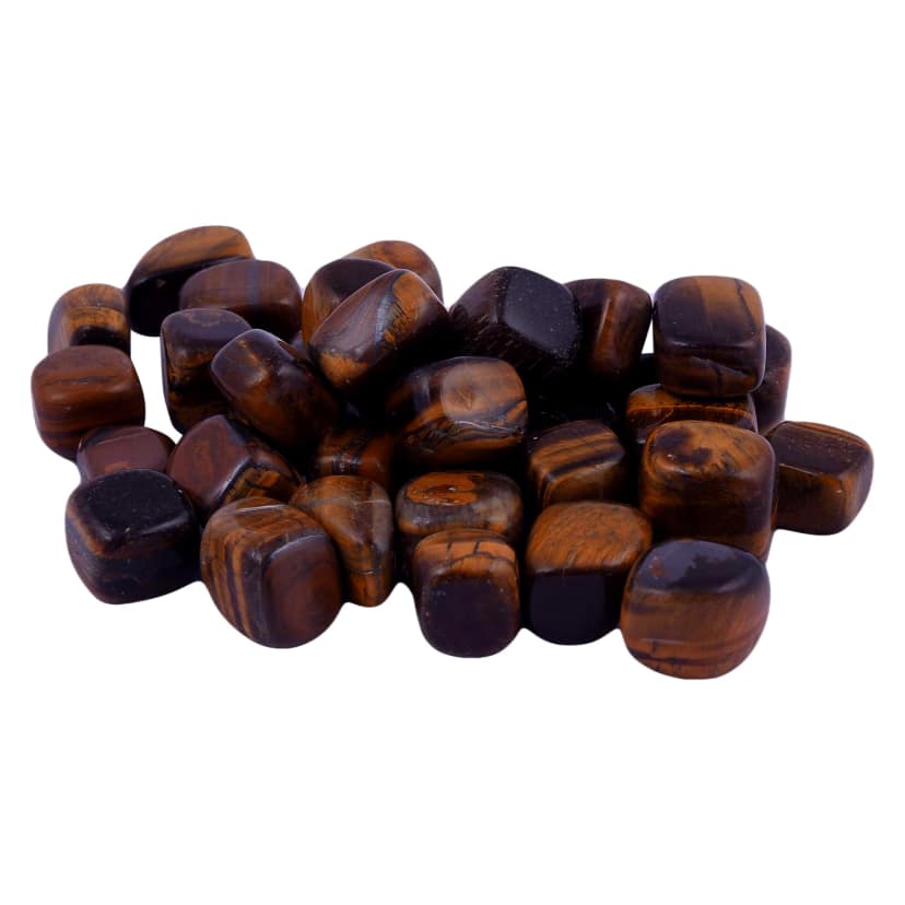 Natural Tiger Eye Tumble Stones for Reiki Stone Healing Crystal Brown Tumbled Gemstones | Chakra Healing Stones(KI_16) by Krishna Impex view 2