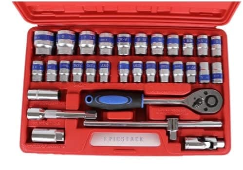 H9 32 in1 1/2-Inch Rachet SOCKET Tool kit SET Carbon Steel WRENCH 1/2" Spannar Multi Purpose TOOL Goti with Carry Box ( Pack of 32 Pcs in a box) view 2