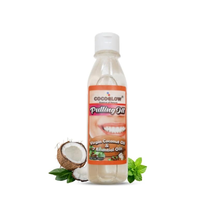 CocoGlow Oil Pulling for mouth | Ayurvedic Mouthwash | 7 Blended Essential Oils (250ml)
