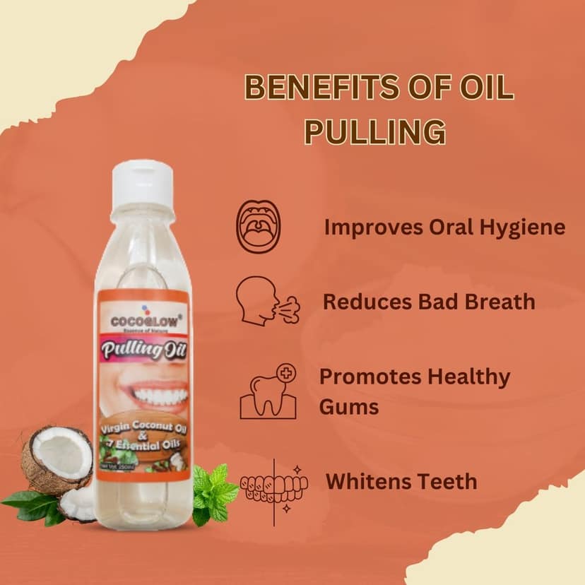 CocoGlow Oil Pulling for mouth | Ayurvedic Mouthwash | 7 Blended Essential Oils (250ml) view 2