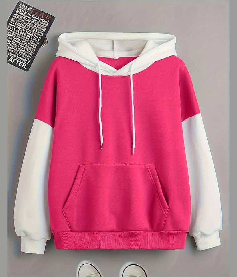 HARPITA Fleece Hooded Men's Sweatshirt - Pink ( Pack of 1 )