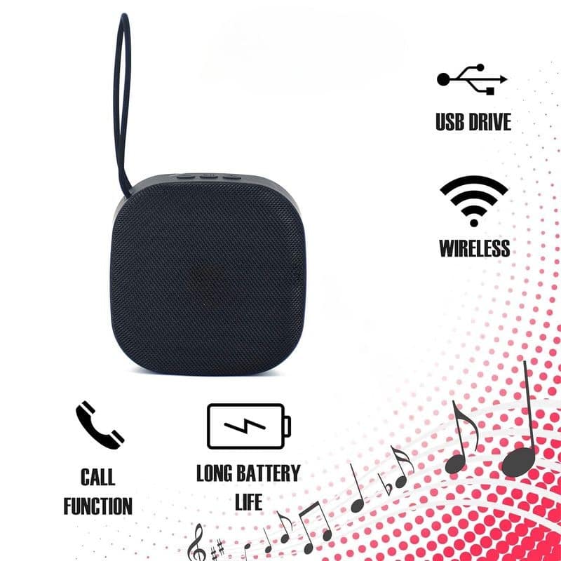 Stylish Portable Bluetooth Speaker with Carry Strap - Compact Design, Big Sound Color - Green view 2