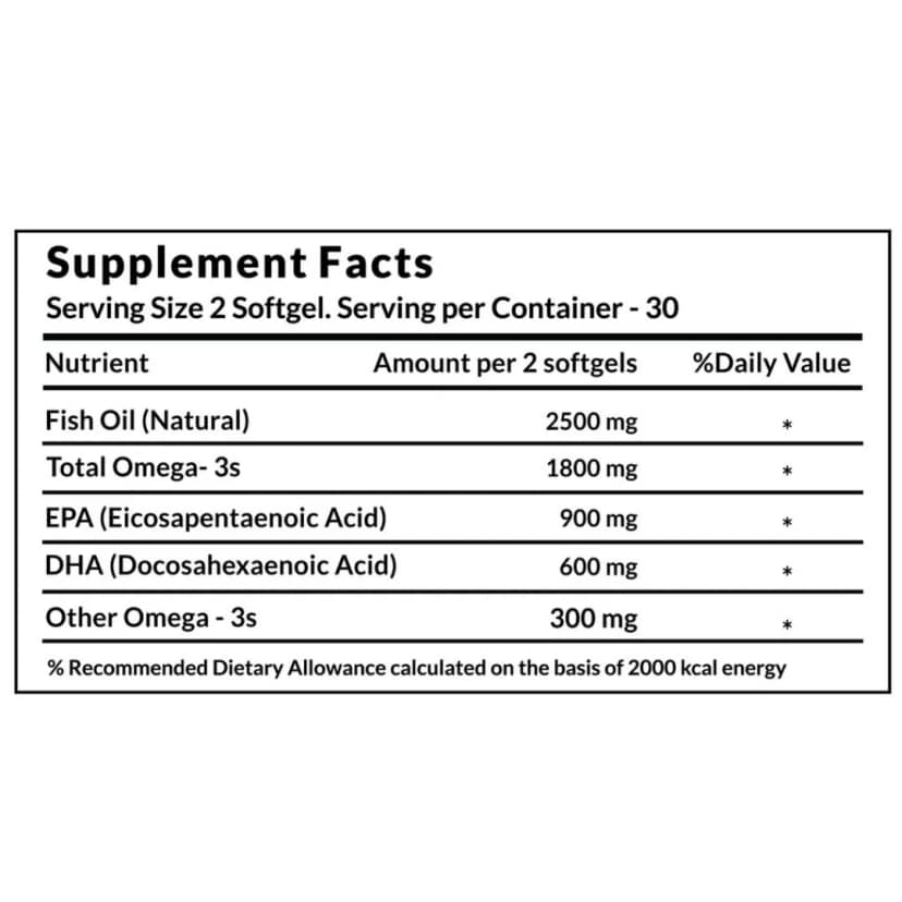 VitaOne Omega-3 Fish Oil Capsules for Heart & Brain Health view 2
