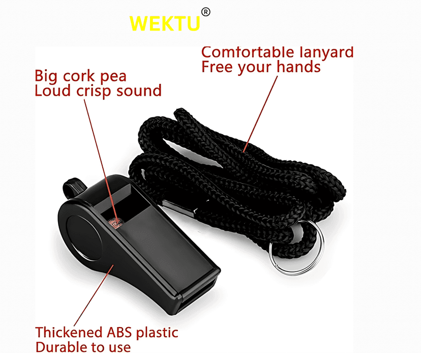Wektu Sports Whistles With Loud Sound - Pack of 6 view 2