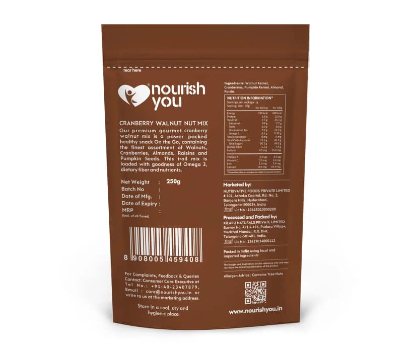 nourish you Cranberry Walnut Nuts & Trail Mix view 2