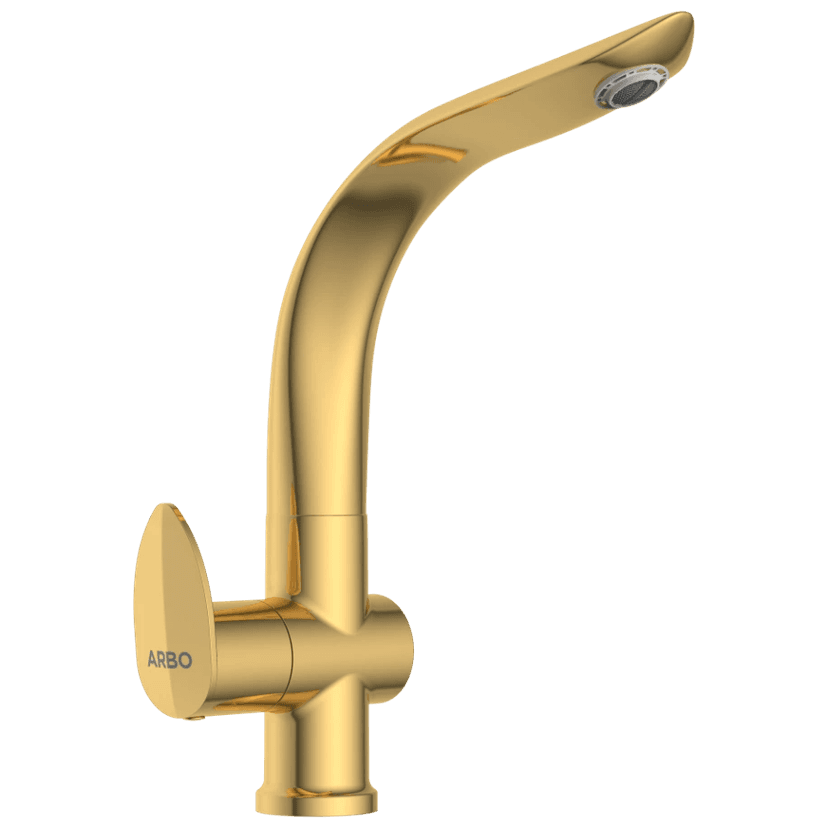 KA-GG-3111 Swan Neck With Swinging Spout (Table Mounted Model) (Glossy Gold) view 2