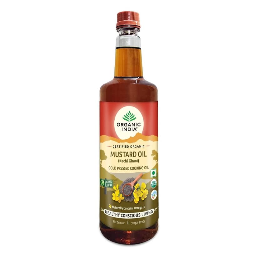 Organic India Organic Mustard Oil -Pack of 2 (1 Ltr) view 2