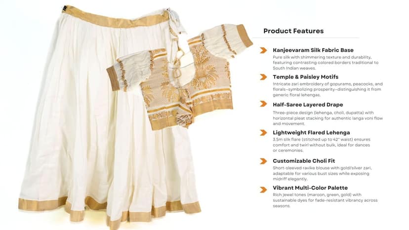 South Indian lenga choli view 2
