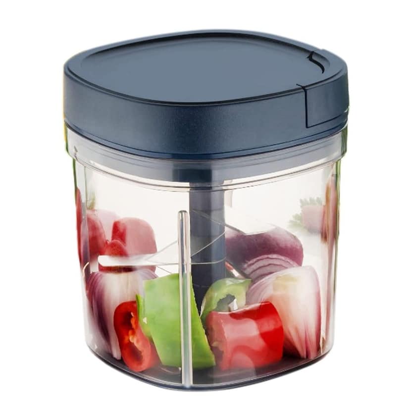 1000 ml Food Chopper, Easy & Powerful Hand Held Vegetable Chopper/Blender to Chop Fruits/Nuts/Herbs/Onions/Garlics for Salsa/Pesto/Coleslaw/Puree view 2