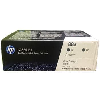 HP 88A 2-pack Black Original LaserJet Toner Cartridges (CC388AD)