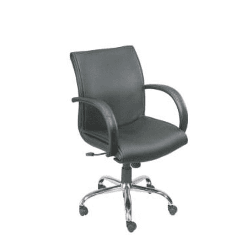 Next to Boss - Leatherette Revolving Chair With Cushioned Handle & Metal Base (CS-L13-MB)