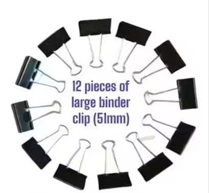 Big 51 mm (2 Inch) Binder Clips – Heavy Duty Paper Clamp for Office, School & Home (Pack of 12) view 2