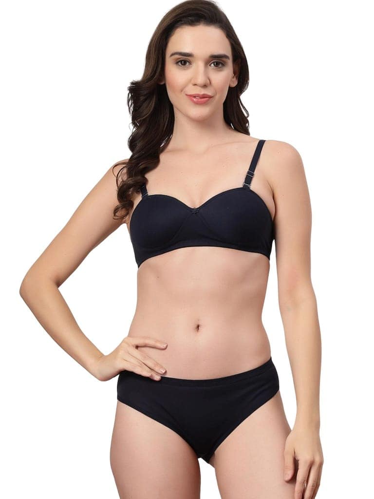 ADORNSTAR Branded Women's Lightly Padded Bra Panty Set | Lingerie Set for Women | Padded | Designer Honeymoon Hot Sexy Wedding Set