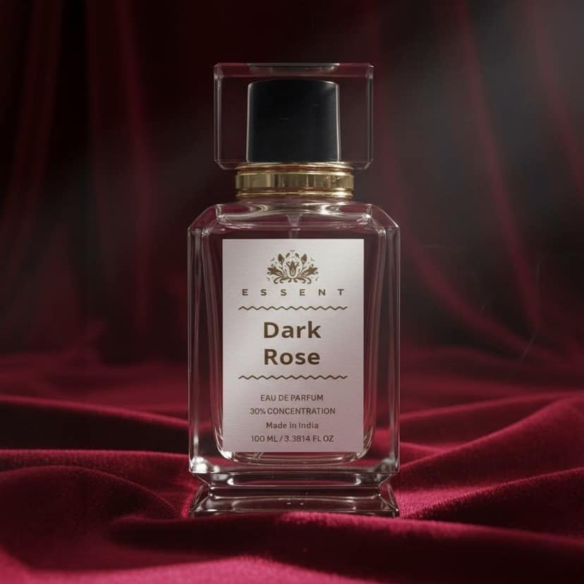 Essent Perfumes Dark Rose Eau de Parfum (EDP) – Deep Rose Floral Smoky Long Lasting Perfume – Unisex Fragrance