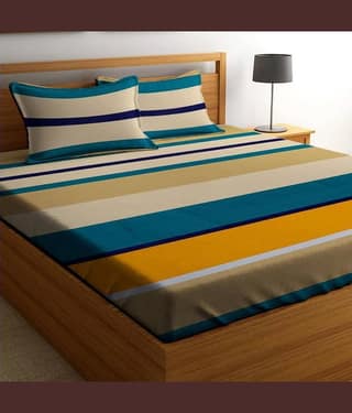 Apala Microfiber Double Bedsheet ( Yellow )