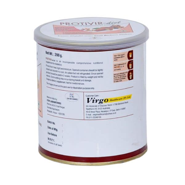 Virgo Healthcare Protivir Diet Nutritional Supplement for Diabetic 200 Gms view 2