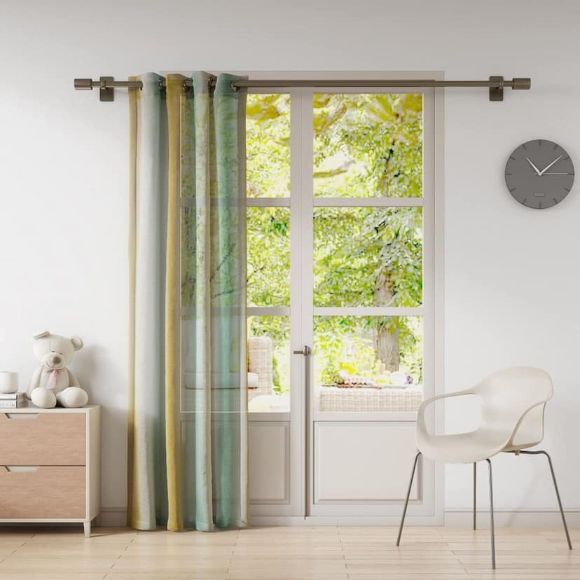 DDECOR - 100% PolyesterOmbre PatternDoor 7 Ft|135 CM X 225 CM| - Turquoise