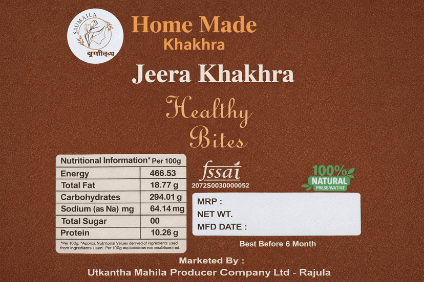 Utkanta Crispy Homemade Wheat Jeera Khakhra – Savory Tea-Time Snack 200g view 2
