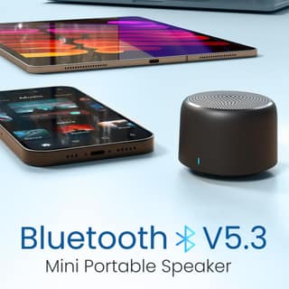 Portronics 5W Pico Mini HD Sound Portable Bluetooth Speaker with in-Built Mic, Strong Lanyard, Upto 4 Hours Playtime, Bluetooth 5.3V, Type C Fast Charging, Light Weight (Black)